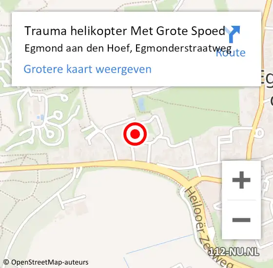 Locatie op kaart van de 112 melding: Trauma helikopter Met Grote Spoed Naar Egmond aan den Hoef, Egmonderstraatweg op 27 februari 2023 11:23