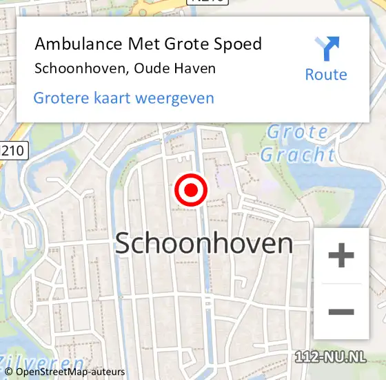 Locatie op kaart van de 112 melding: Ambulance Met Grote Spoed Naar Schoonhoven, Oude Haven op 27 februari 2023 14:26
