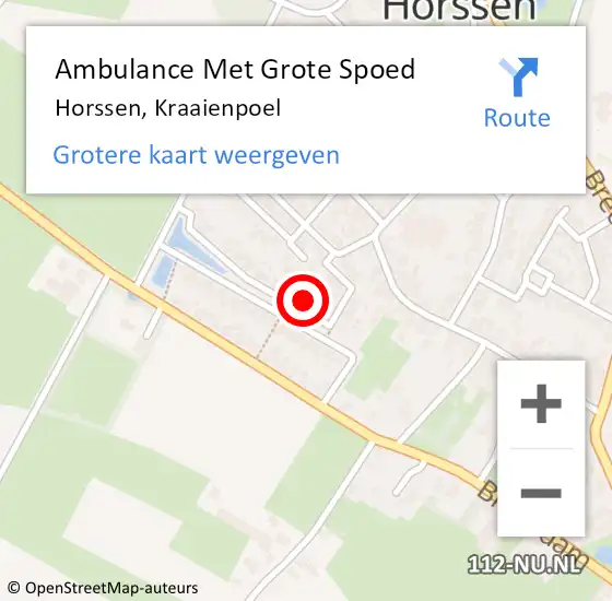 Locatie op kaart van de 112 melding: Ambulance Met Grote Spoed Naar Horssen, Kraaienpoel op 28 februari 2023 08:46