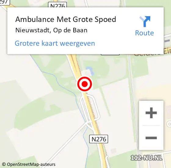 Locatie op kaart van de 112 melding: Ambulance Met Grote Spoed Naar Sittard, Hasseltsebaan op 28 februari 2023 12:41