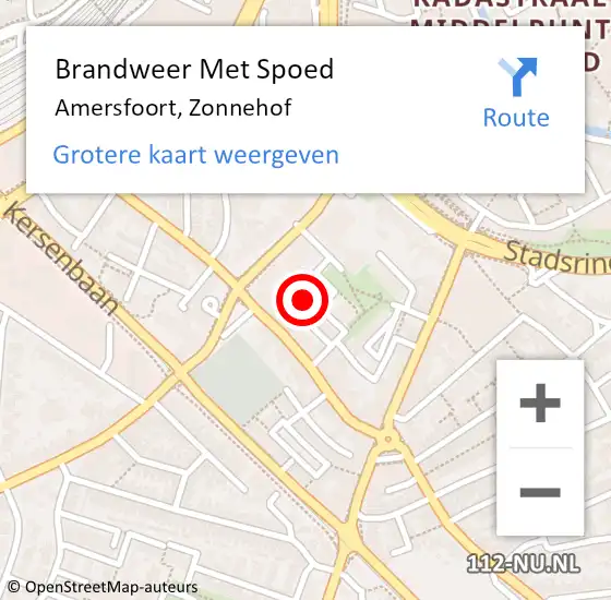 Locatie op kaart van de 112 melding: Brandweer Met Spoed Naar Amersfoort, Zonnehof op 28 februari 2023 14:47