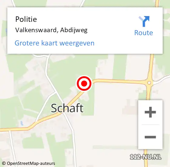 Locatie op kaart van de 112 melding: Politie Valkenswaard, Abdijweg op 28 februari 2023 14:54