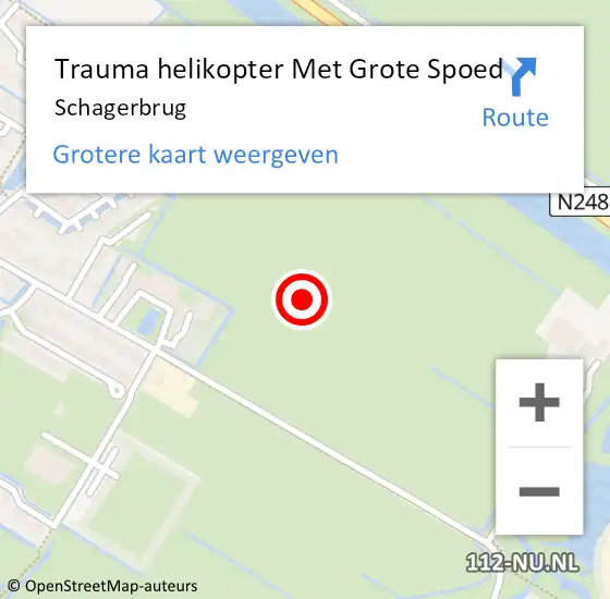 Locatie op kaart van de 112 melding: Trauma helikopter Met Grote Spoed Naar Schagerbrug op 3 maart 2023 14:14