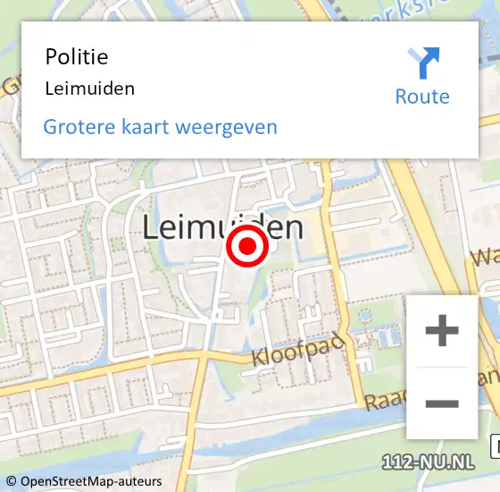 Locatie op kaart van de 112 melding: Politie Leimuiden op 3 maart 2023 15:11