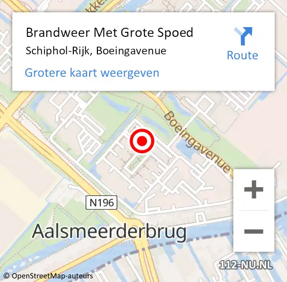 Locatie op kaart van de 112 melding: Brandweer Met Grote Spoed Naar Schiphol-Rijk, Boeingavenue op 5 maart 2023 03:53