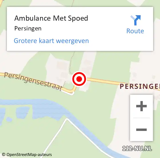 Locatie op kaart van de 112 melding: Ambulance Met Spoed Naar Persingen op 5 maart 2023 15:25