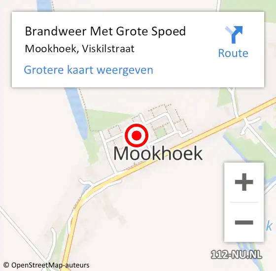 Locatie op kaart van de 112 melding: Brandweer Met Grote Spoed Naar Mookhoek, Viskilstraat op 5 maart 2023 18:27
