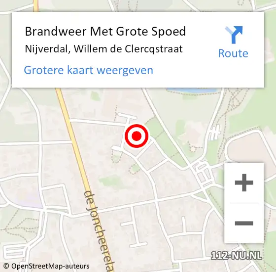 Locatie op kaart van de 112 melding: Brandweer Met Grote Spoed Naar Nijverdal, Willem de Clercqstraat op 6 maart 2023 20:30