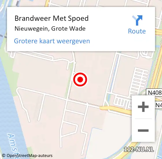 Locatie op kaart van de 112 melding: Brandweer Met Spoed Naar Nieuwegein, Grote Wade op 7 maart 2023 15:58