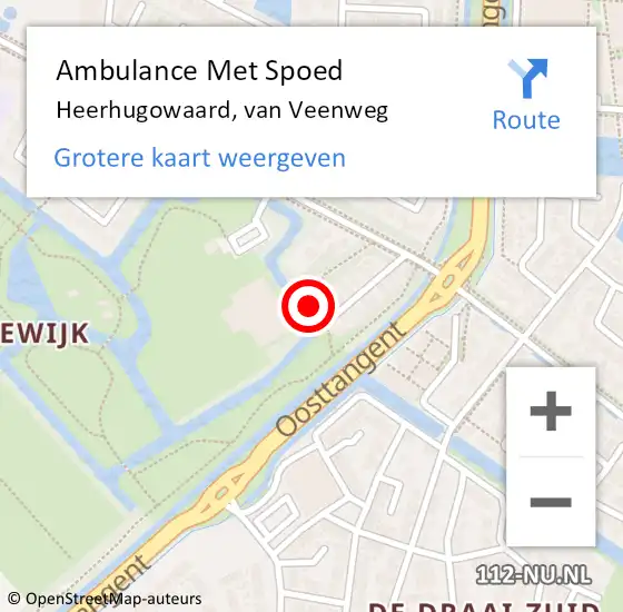 Locatie op kaart van de 112 melding: Ambulance Met Spoed Naar Heerhugowaard, van Veenweg op 8 maart 2023 13:26