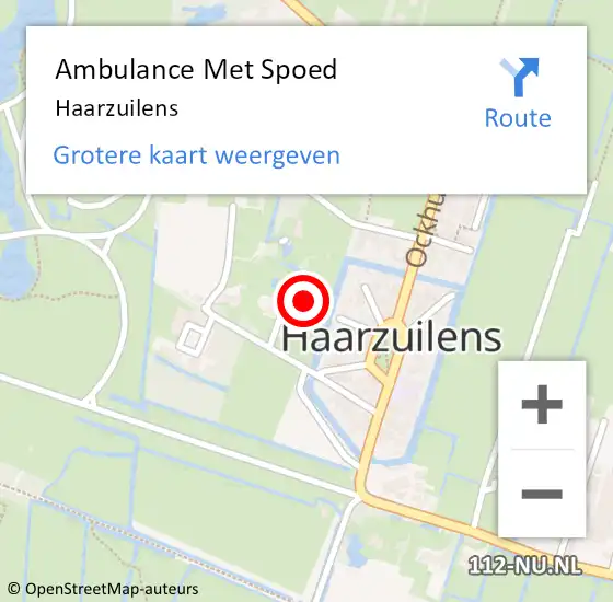 Locatie op kaart van de 112 melding: Ambulance Met Spoed Naar Haarzuilens op 8 maart 2023 17:47