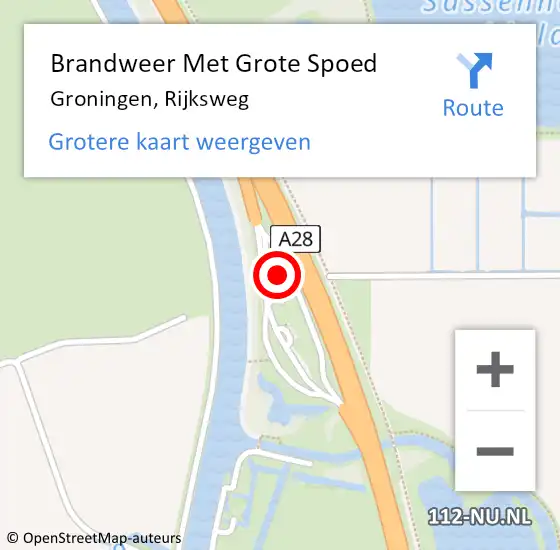 Locatie op kaart van de 112 melding: Brandweer Met Grote Spoed Naar Groningen, Rijksweg op 9 maart 2023 13:14