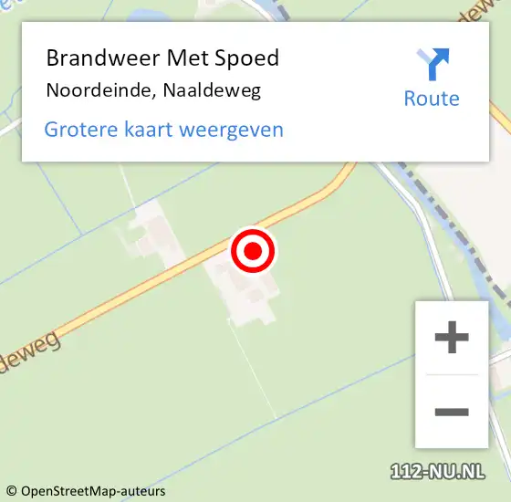 Locatie op kaart van de 112 melding: Brandweer Met Spoed Naar Noordeinde, Naaldeweg op 9 maart 2023 20:15