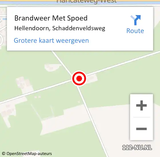 Locatie op kaart van de 112 melding: Brandweer Met Spoed Naar Hellendoorn, Schaddenveldsweg op 10 maart 2023 08:41