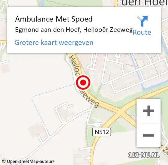 Locatie op kaart van de 112 melding: Ambulance Met Spoed Naar Egmond aan den Hoef, Heilooër Zeeweg op 12 maart 2023 01:33