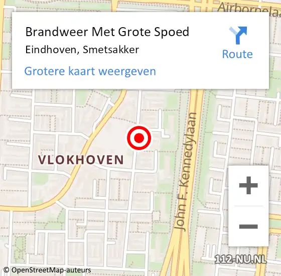Locatie op kaart van de 112 melding: Brandweer Met Grote Spoed Naar Eindhoven, Smetsakker op 12 maart 2023 08:27