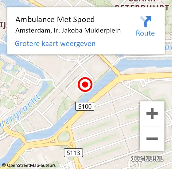 Locatie op kaart van de 112 melding: Ambulance Met Spoed Naar Amsterdam, Ir. Jakoba Mulderplein op 13 maart 2023 05:12
