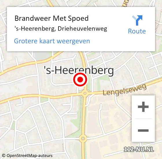 Locatie op kaart van de 112 melding: Brandweer Met Spoed Naar 's-Heerenberg, Drieheuvelenweg op 13 maart 2023 18:46