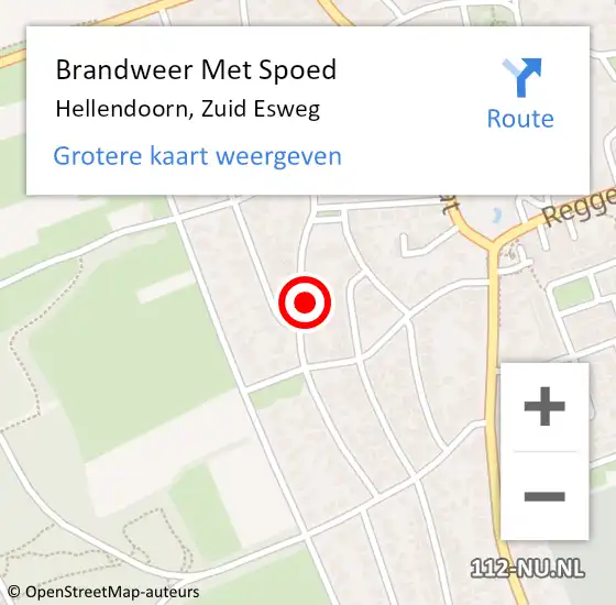 Locatie op kaart van de 112 melding: Brandweer Met Spoed Naar Hellendoorn, Zuid Esweg op 14 maart 2023 14:18