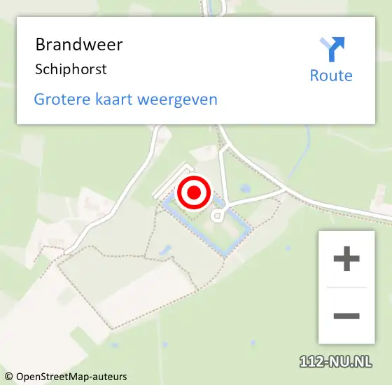 Locatie op kaart van de 112 melding: Brandweer Schiphorst op 14 maart 2023 17:39