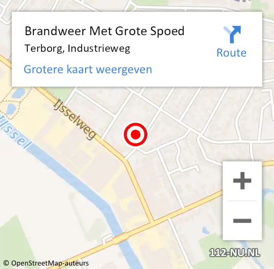 Locatie op kaart van de 112 melding: Brandweer Met Grote Spoed Naar Terborg, Industrieweg op 17 maart 2023 11:49