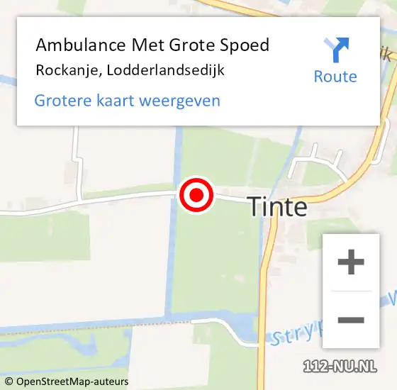 Locatie op kaart van de 112 melding: Ambulance Met Grote Spoed Naar Rockanje, Lodderlandsedijk op 20 maart 2023 05:05