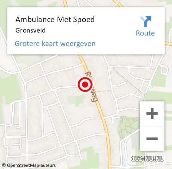 Locatie op kaart van de 112 melding: Ambulance Met Spoed Naar Gronsveld op 20 maart 2023 19:01