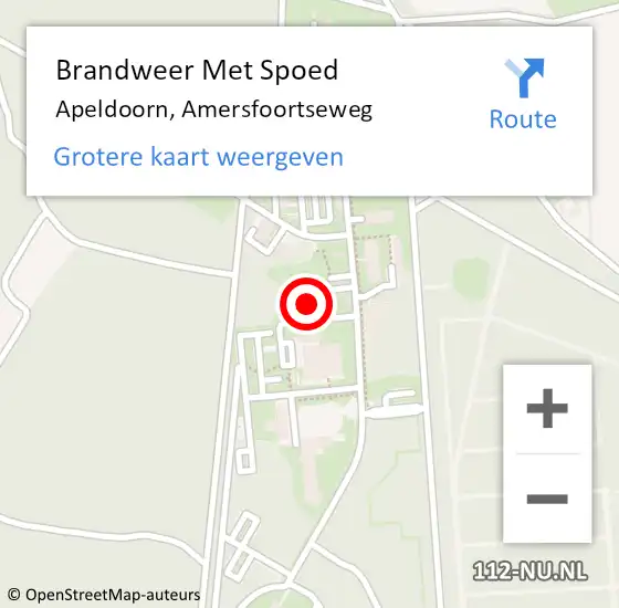 Locatie op kaart van de 112 melding: Brandweer Met Spoed Naar Apeldoorn, Amersfoortseweg op 21 maart 2023 06:41
