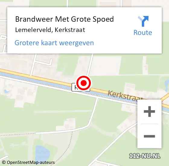 Locatie op kaart van de 112 melding: Brandweer Met Grote Spoed Naar Lemelerveld, Kerkstraat op 21 maart 2023 17:09