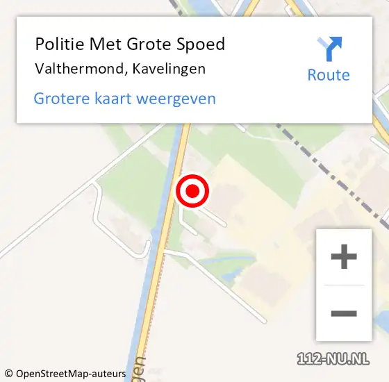 Locatie op kaart van de 112 melding: Politie Met Grote Spoed Naar Valthermond, Kavelingen op 23 maart 2023 10:51