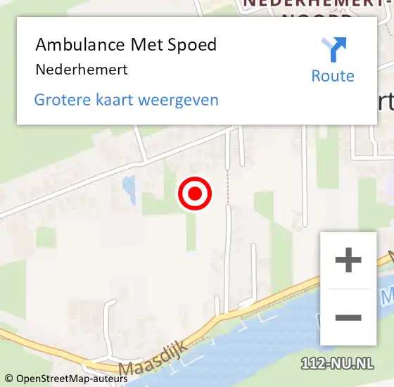 Locatie op kaart van de 112 melding: Ambulance Met Spoed Naar Nederhemert op 26 maart 2023 12:04