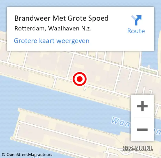 Locatie op kaart van de 112 melding: Brandweer Met Grote Spoed Naar Rotterdam, Waalhaven N.z. op 28 maart 2023 09:10