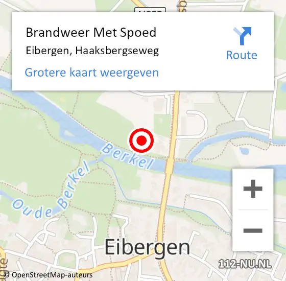 Locatie op kaart van de 112 melding: Brandweer Met Spoed Naar Eibergen, Haaksbergseweg op 30 maart 2023 19:12