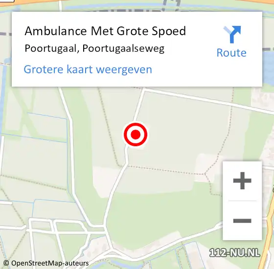 Locatie op kaart van de 112 melding: Ambulance Met Grote Spoed Naar Poortugaal, Poortugaalseweg op 31 maart 2023 10:08