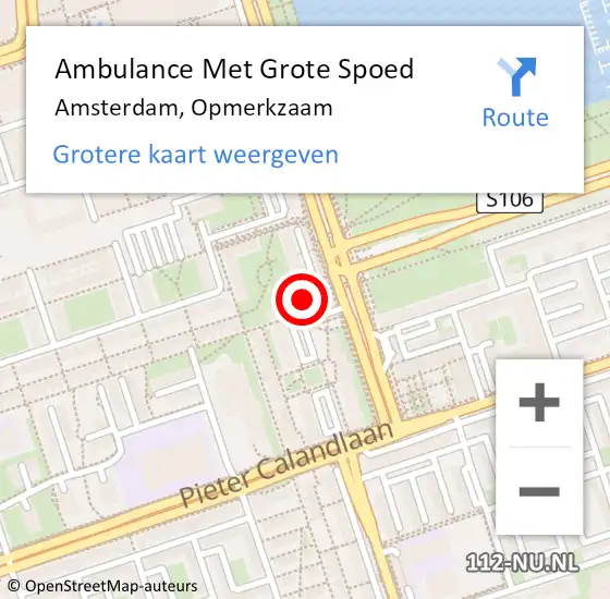 Locatie op kaart van de 112 melding: Ambulance Met Grote Spoed Naar Amsterdam, Opmerkzaam op 31 maart 2023 15:19
