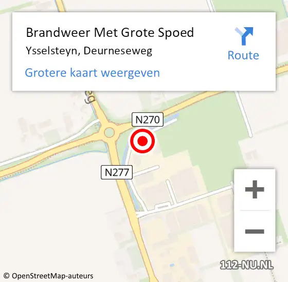 Locatie op kaart van de 112 melding: Brandweer Met Grote Spoed Naar Ysselsteyn, Deurneseweg op 31 maart 2023 16:28