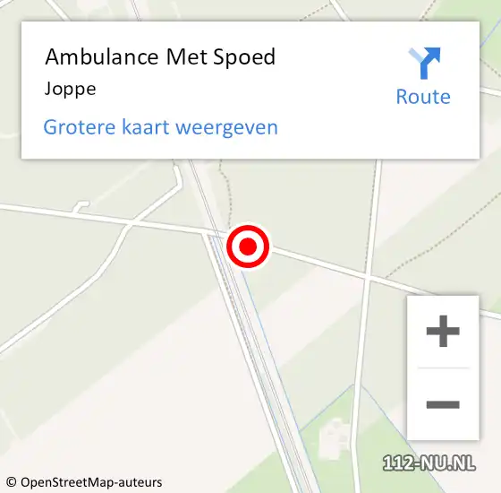 Locatie op kaart van de 112 melding: Ambulance Met Spoed Naar Joppe op 1 april 2023 08:13