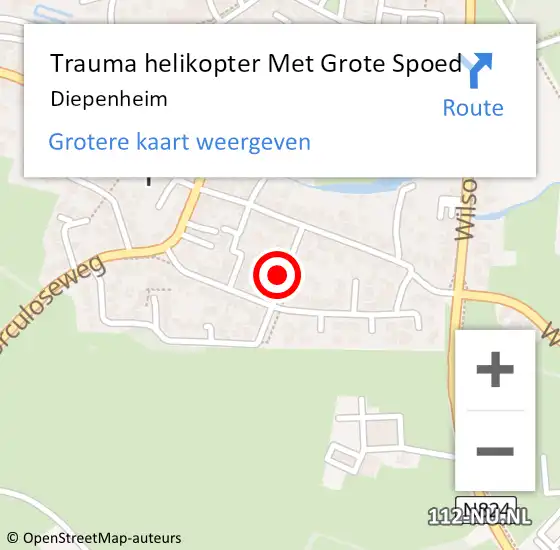 Locatie op kaart van de 112 melding: Trauma helikopter Met Grote Spoed Naar Diepenheim op 2 april 2023 10:46