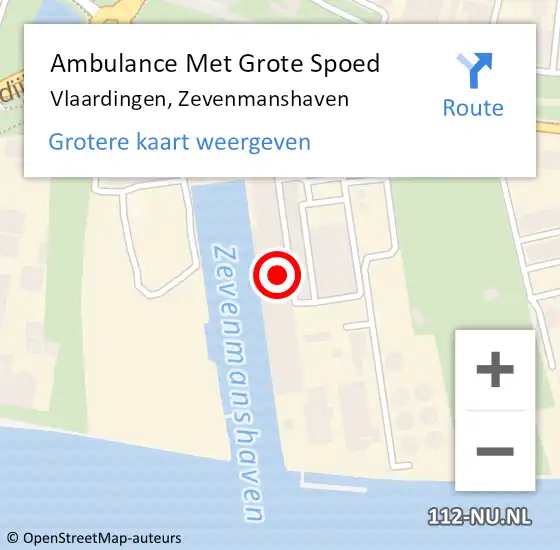 Locatie op kaart van de 112 melding: Ambulance Met Grote Spoed Naar Vlaardingen, Zevenmanshaven op 2 april 2023 15:30
