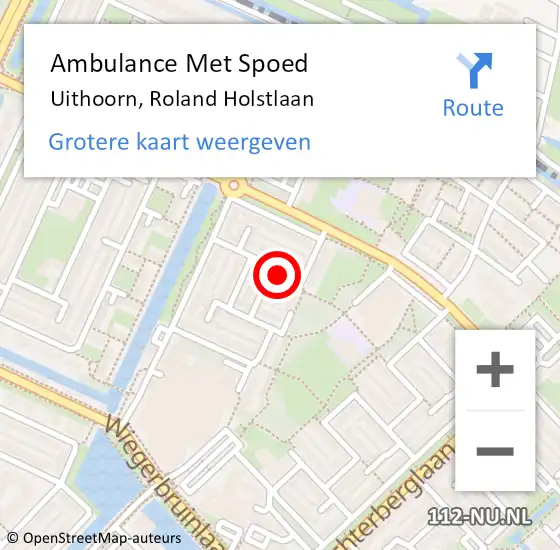 Locatie op kaart van de 112 melding: Ambulance Met Spoed Naar Uithoorn, Roland Holstlaan op 2 april 2023 18:50