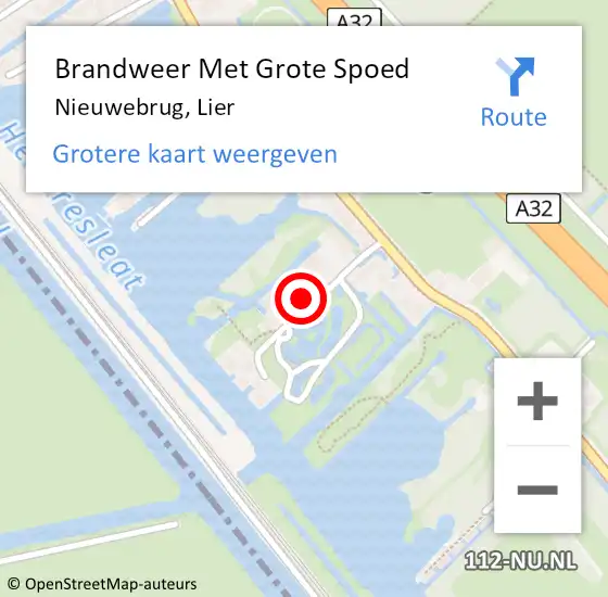 Locatie op kaart van de 112 melding: Brandweer Met Grote Spoed Naar Nieuwebrug, Lier op 2 april 2023 20:03