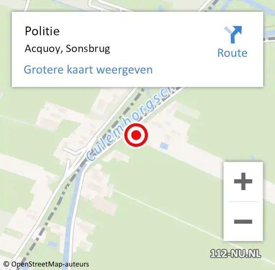 Locatie op kaart van de 112 melding: Politie Acquoy, Sonsbrug op 4 april 2023 09:32