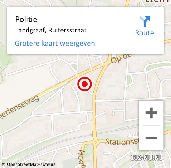 Locatie op kaart van de 112 melding: Politie Landgraaf, Ruitersstraat op 4 april 2023 14:19