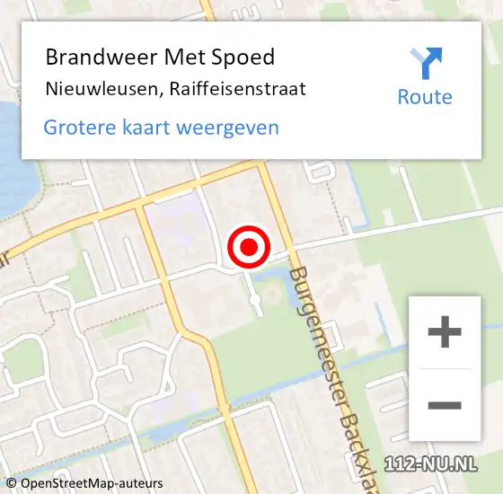 Locatie op kaart van de 112 melding: Brandweer Met Spoed Naar Nieuwleusen, Raiffeisenstraat op 4 april 2023 15:46