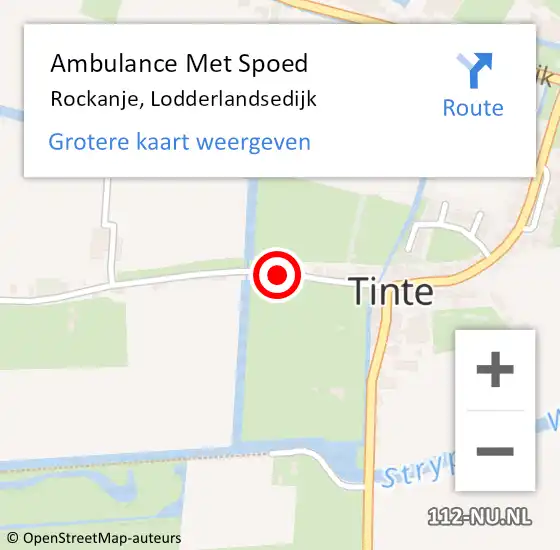 Locatie op kaart van de 112 melding: Ambulance Met Spoed Naar Rockanje, Lodderlandsedijk op 4 april 2023 21:46