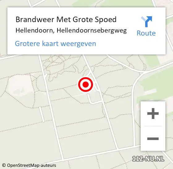 Locatie op kaart van de 112 melding: Brandweer Met Grote Spoed Naar Hellendoorn, Hellendoornsebergweg op 21 augustus 2014 10:55