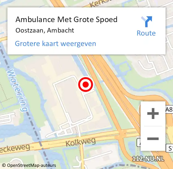 Locatie op kaart van de 112 melding: Ambulance Met Grote Spoed Naar Oostzaan, Ambacht op 7 april 2023 17:12
