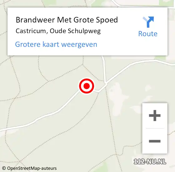 Locatie op kaart van de 112 melding: Brandweer Met Grote Spoed Naar Castricum, Oude Schulpweg op 8 april 2023 18:19
