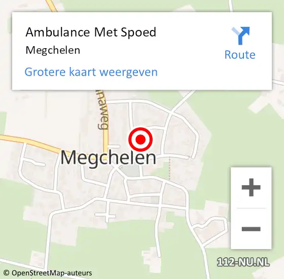 Locatie op kaart van de 112 melding: Ambulance Met Spoed Naar Megchelen op 9 april 2023 08:51