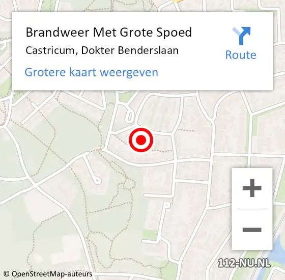 Locatie op kaart van de 112 melding: Brandweer Met Grote Spoed Naar Castricum, Dokter Benderslaan op 9 april 2023 15:01